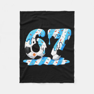 Fußball 67 Argentinien Flagge Sechs Sieben Lustig Fleecedecke