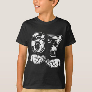 Fußball 67 Sechs Sieben 6 7 Lustiges Gen Alpha Mem T-Shirt