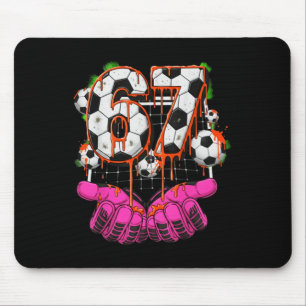 Fußball 67 Six Seven Lustige Gen Alpha Meme Drip J Mousepad