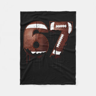 Fußball 67 Six Seven Lustiges Gen-Alpha-Meme-Drip Fleecedecke
