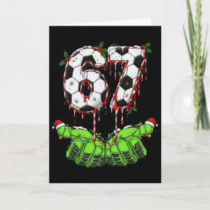 Fußball 67 Six Seven Lustiges Gen Alpha Meme Drip  Karte