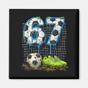 Fußball 67 Six Seven Lustiges Gen Alpha Meme Drip Magnet