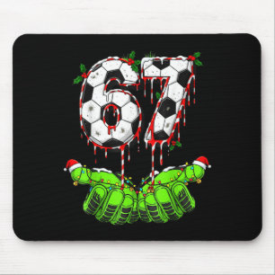 Fußball 67 Six Seven Lustiges Gen Alpha Meme Drip Mousepad