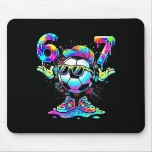 Fußball 6 7 Meme Sungles Coole Vibes Bunt Lustig Mousepad