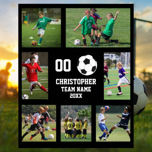Fußball 7 Foto-Collage Teamname Poster