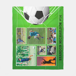 Fußball 7 FotoCollage Personalisiert Fleecedecke