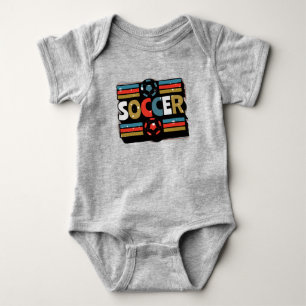 Fußball Abstrakte Word Kunst - Minimalistisch Baby Strampler