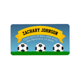 Fußball Adressaufkleber