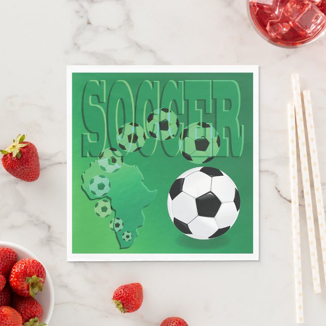 Fußball Afrika Bold Green Fußball Serviette (Von Creator hochgeladen)