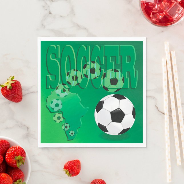 Fußball Afrika Bold Grün Fußball Serviette (Von Creator hochgeladen)