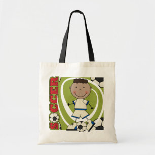 FUSSBALL - Afroamerikaner-Jungen-T-Shirts und Tragetasche