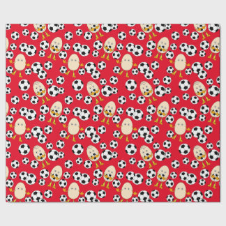 Fußball-Äghead-Muster Geschenkpapier