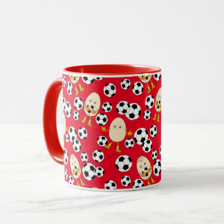 Fußball-Äghead-Muster Kaffeemaschine Tasse