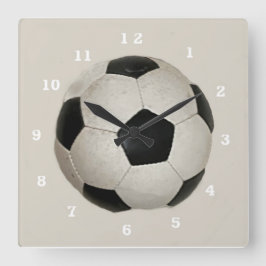 Fußball-Akrylhalle Quadratische Wanduhr