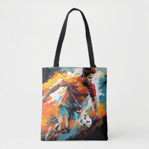 Fußball-Aktion Sportmalerei Abstrakte Kunst Tasche