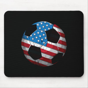 Fußball Amerikanische Flagge Süß 4. Juli Lustig Un Mousepad