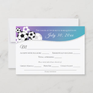 Fußball-Antwortkarte mit Abendessen RSVP Karte