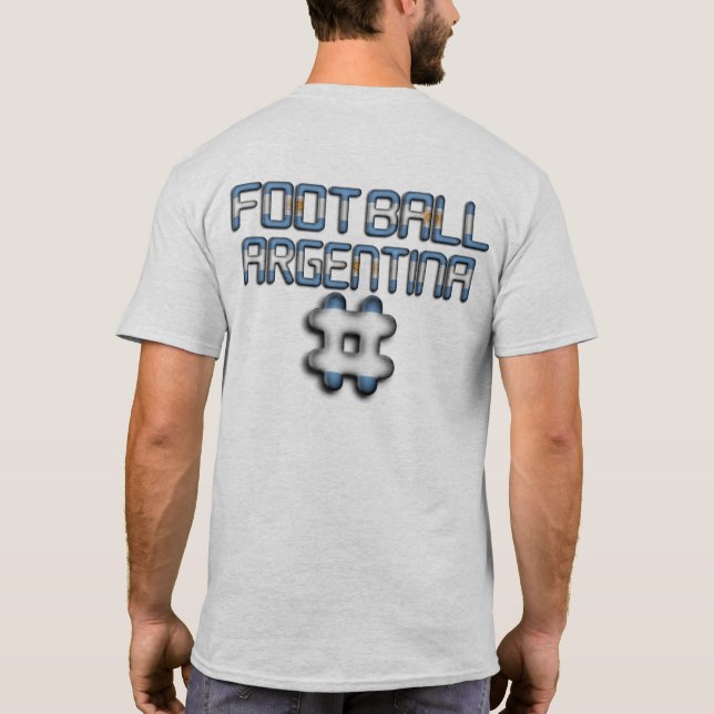 Fußball Argentinien Herren Grundlegende T - Shirt (Rückseite)