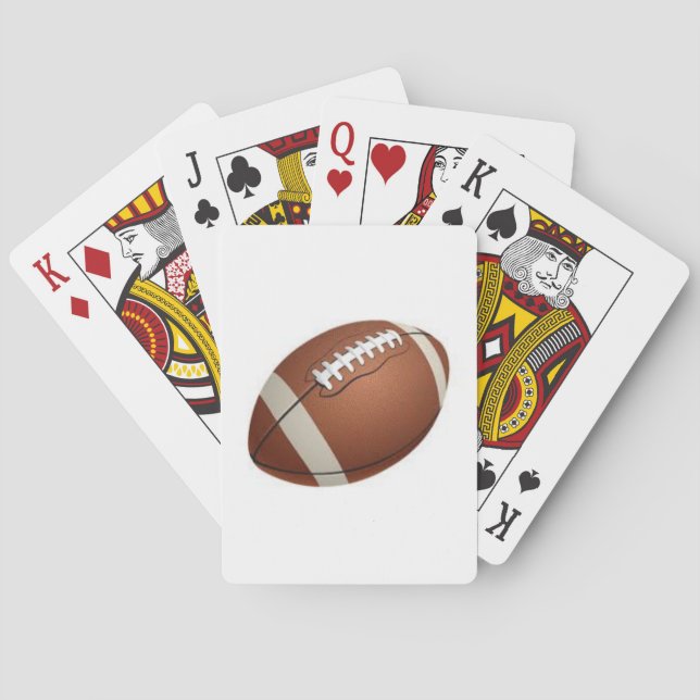 Fußball auf einer Spielkarte-Plattform Spielkarten (Rückseite)