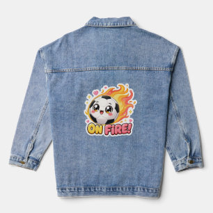 Fußball auf Feuer Jeansjacke