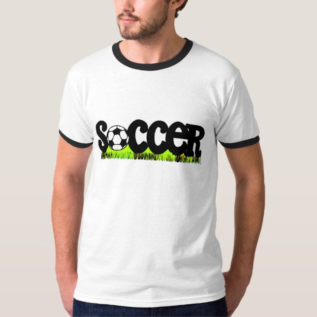 Fußball (auf Gras) T-Shirt (Vorderseite)