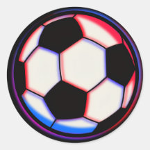 Fußball-Aufkleber im Bold-Stil