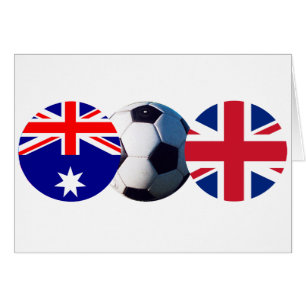 Fußball Australien u. Großbritannien-Flagge