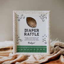 Fußball-Baby-Duschkabine Windeln Raffle-Zeichen