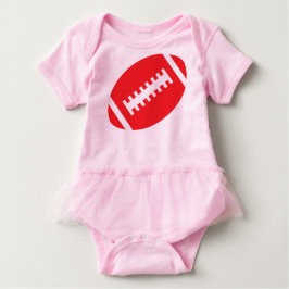 FUSSBALL BABY Pink Tutu | Front Red Football T-shirt