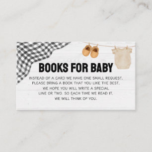 Fußball-Baby-Shower-Bücher für Baby Begleitkarte