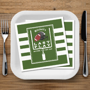 Fußball-Bachelor Party Letztes Spiel vor dem große Serviette