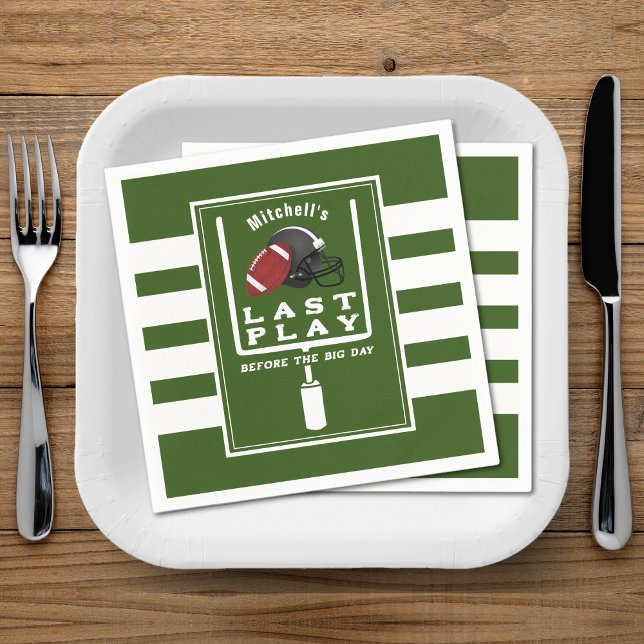 Fußball-Bachelor Party Letztes Spiel vor dem große Serviette (Football Bachelor Party Last Play Before Big Day Napkins
)