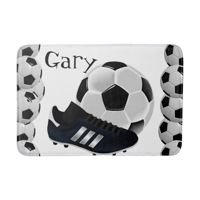 Fußball Bad Badewanne Mat Badematte (Vorderseite)
