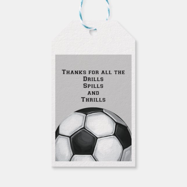 Fußball Ball Art Vielen Dank Coach Geschenkanhänger (Rückseite)
