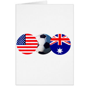 Fußball Ball Australia & USA Flag The MUSEUM Zazzl