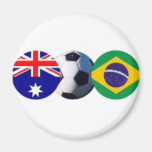 Fußball-Ball Australien & Brasilien Flag The MUSEU