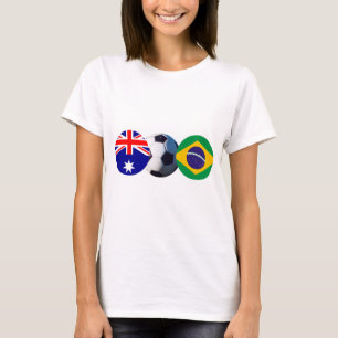 Fußball-Ball Australien & Brasilien Flag The MUSEU T-Shirt