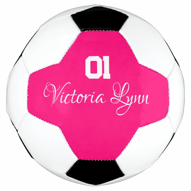 Fußball Ball Bright Pink für die Girly Girls (Vorderseite)