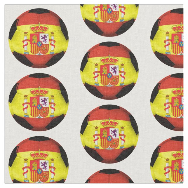 Fußball-Ball der spanischen Flagge Stoff (Nahaufnahme)