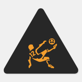 Fussball Ball Dreieckiger Aufkleber