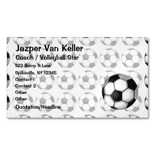 Fußball-Ball gestrichen Pattrern Magnetische Visitenkarte (Vorderseite)