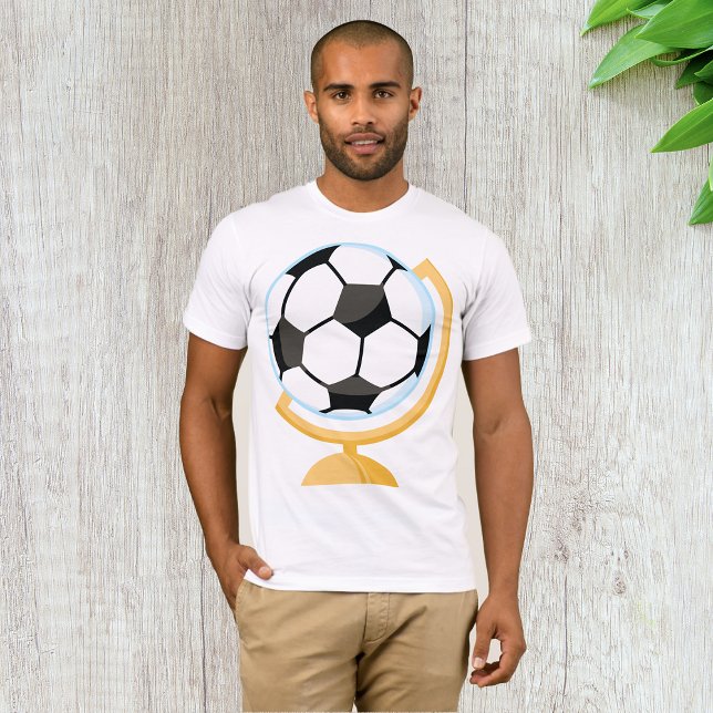 Fußball-Ball Globe Mens T - Shirt (Von Creator hochgeladen)