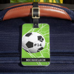 Fußball Ball GOAL Gepäckanhänger<br><div class="desc">Ein toller Taschentag für einen Fußballtrainer,  Teammitglied,  stolze Eltern oder Fan. Wenden Sie sich an den Designer,  wenn Sie Änderungen oder Änderungen an diesem Design für ein anderes Produkt wünschen.</div>