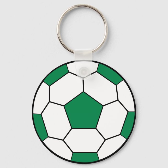 Fußball-Ball Green-Schlüsselanhänger Schlüsselanhänger (Vorderseite)