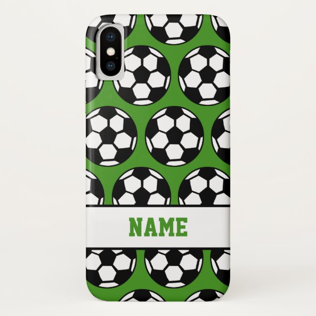 Fußball-Ball-Grün personalisierter iPhone 6 Fall Case-Mate iPhone Hülle (Rückseite)