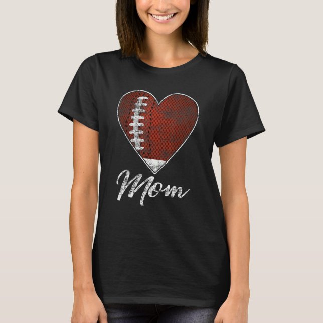 Fußball Ball Herz Mama Fantasie Mothrer Sport T-Shirt (Vorderseite)