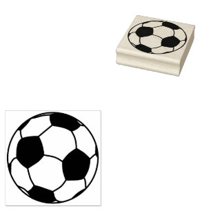 Fußball-Ball-Holzkunst-Briefmarke Gummistempel