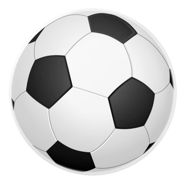 Fußball-Ball Illustration Keramik Knob Keramikknauf (Vorderseite)