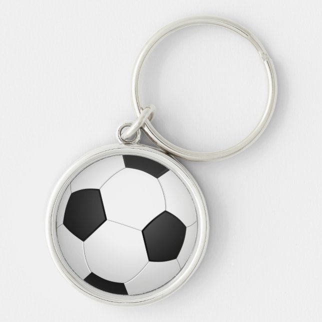 Fußball-Ball-Illustration Schlüsselanhänger (Vorne)