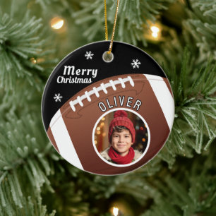 Fußball Ball Individuelle Name Frohe Weihnachten F Keramik Ornament